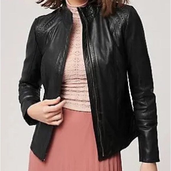 Jackets & Blazers - Leather Jacket Womens Medium, Color Black used $8
